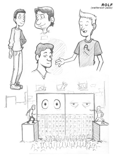 Watterson-inspired avatar style mock up for Scramble Legends